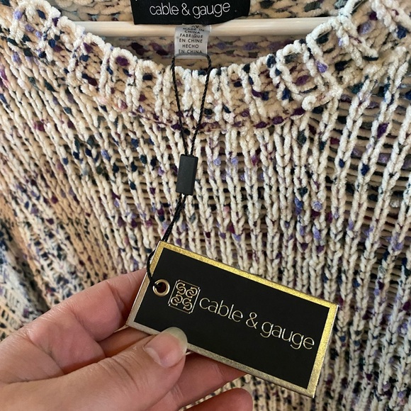 NWT Cable & Gauge Chunky Crew Neck Knit Sweater - Picture 3 of 5